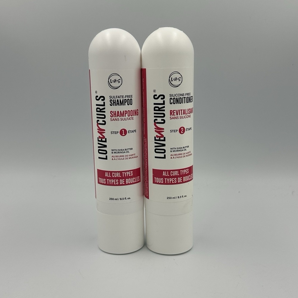 LUS-Love ur Curls SHAMPOO Step 1 & CONDITIONER Step 2 All Curl Types 8.5 Oz Each